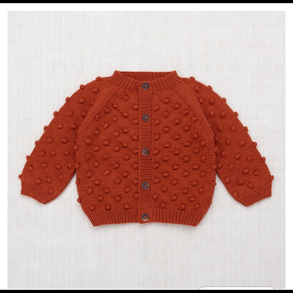 (In Search Of) ISO Misha and Puff Popcorn Cardigan/Pullover Paprika 12-18m above